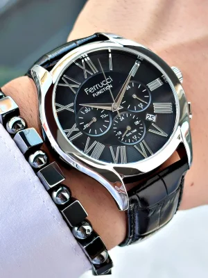 Ferrucci Function FCF.03218FK.01 Deri Kordon Erkek Kol Saati