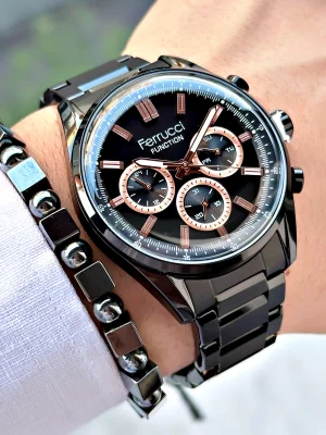 Ferrucci Function FCF.03299FM.03 Hasır Kordon Erkek Kol Saati