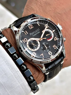 Ferrucci Function FCF.03318FK.03 Deri Kordon Erkek Kol Saati