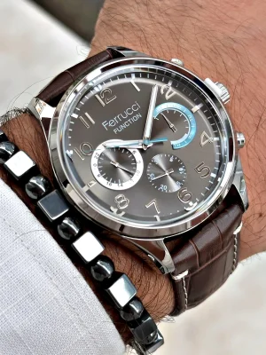 Ferrucci Function FCF.03318FK.01 Deri Kordon Erkek Kol Saati