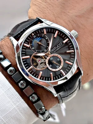 Ferrucci Function FCF.03343FK.0 Deri Kordon Otomatik Erkek Kol Saati