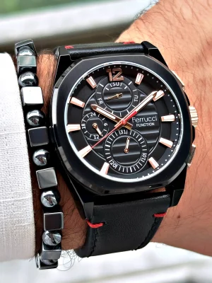 Ferrucci Function FCF.03382K.02 Deri Kordon Erkek Kol Saati