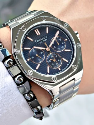Ferrucci Function FCF.12715FM.03 Çelik Kordon Erkek Kol Saati