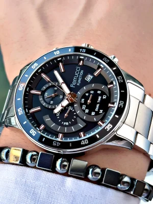 Ferrucci Function FCF.13568FM.02 Çelik Kordon Erkek Kol Saati