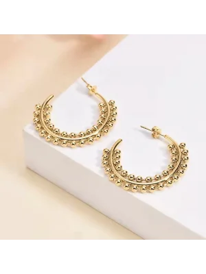 Lee Cooper LC.E.01296.110 Zirkon 33mm Kadın Küpe