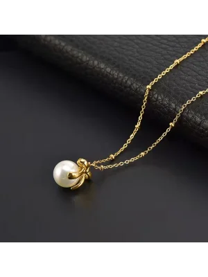 Lee Cooper LC.N.01232.180 İncili Çelik Kadın Kolye