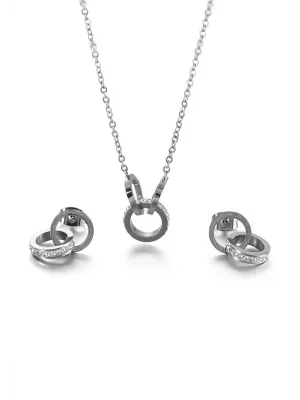 Lee Cooper LC.S.01052.330 Zirkon Kadın Kolye Ve Küpe Seti