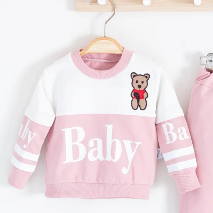 Baby Desenli 2li % 100 Pamuk Kız Bebek Takımı