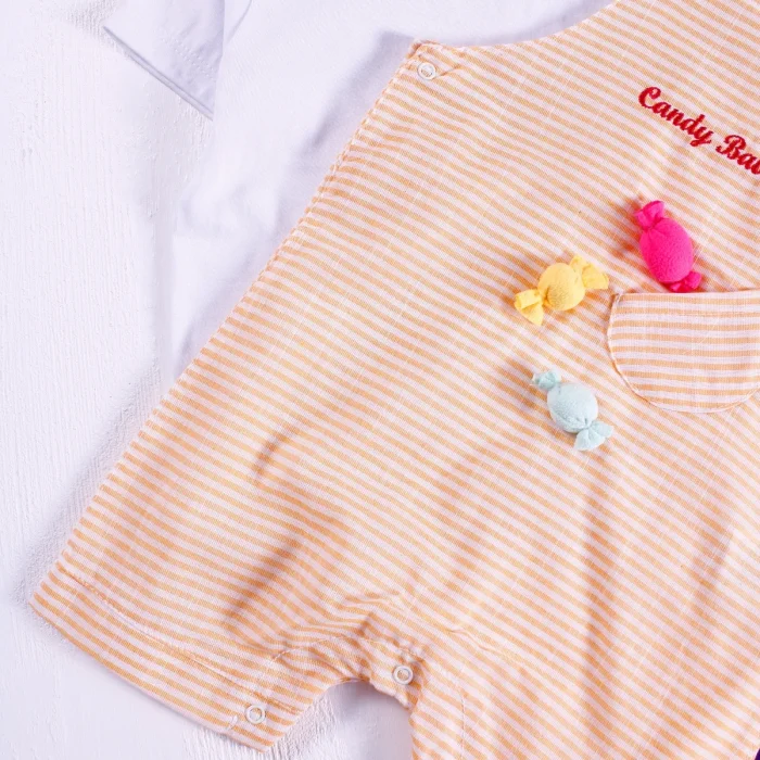 Candy Figürlü Badili Kız Bebek Tulumu