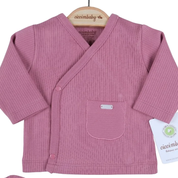 Cepli Çizgili 5li % 100 Pamuk Hastane Çıkış Seti