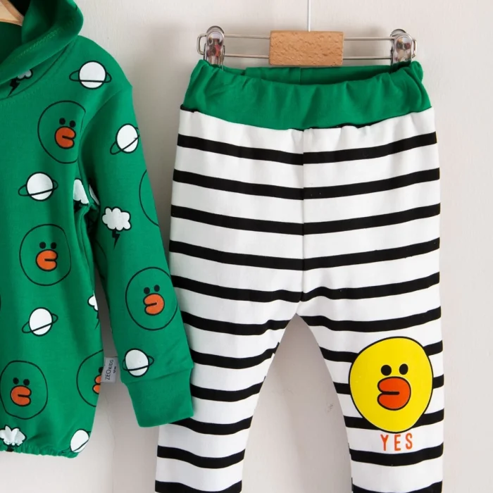 Civciv Desenli 2li % 100 Pamuk Erkek Bebek Takımı