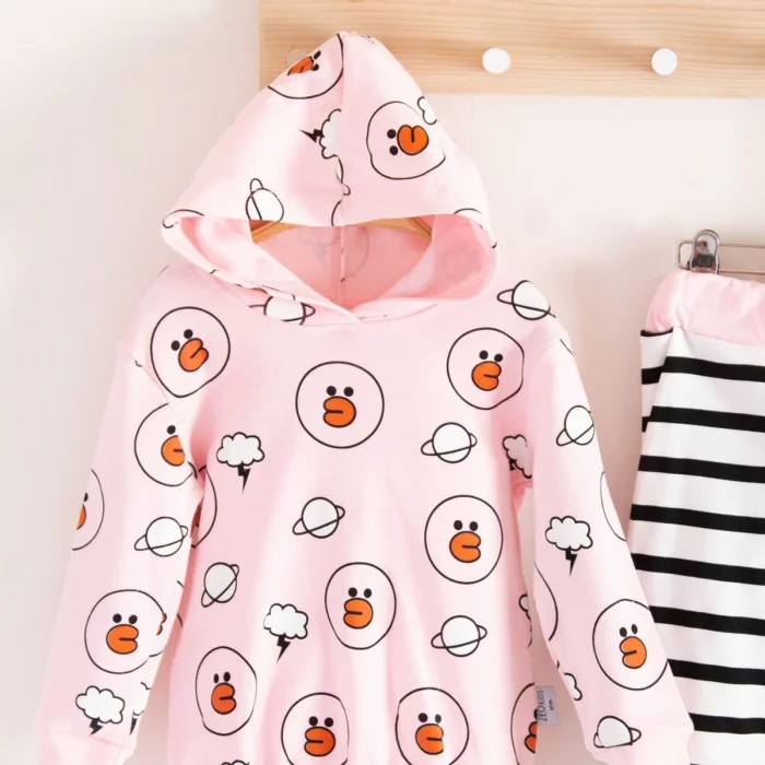 Civciv Desenli 2li % 100 Pamuk Kız Bebek Takımı