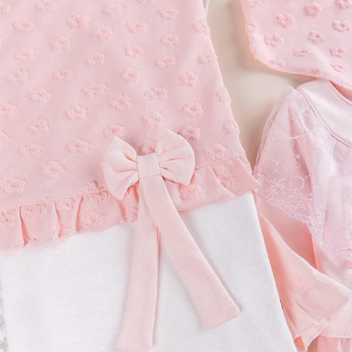 Dantel İşlemeli Kabartmalı 10 Parça kız Bebek Hastane Çıkışı Kutulu %100 Pamuk