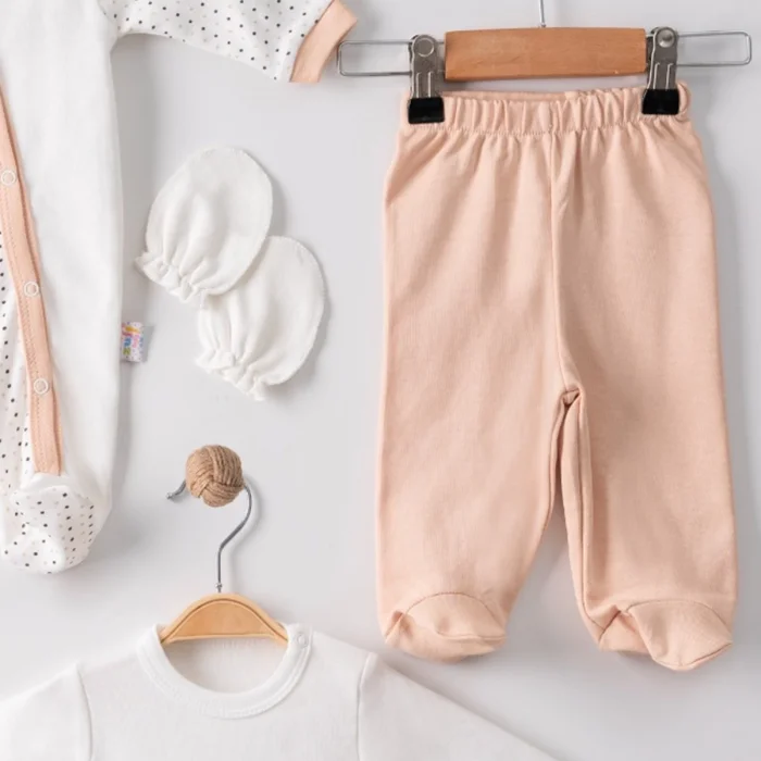 Kelebek Nakışlı Tulumlu % 100 Pamuk Erkek Bebek 5li Set