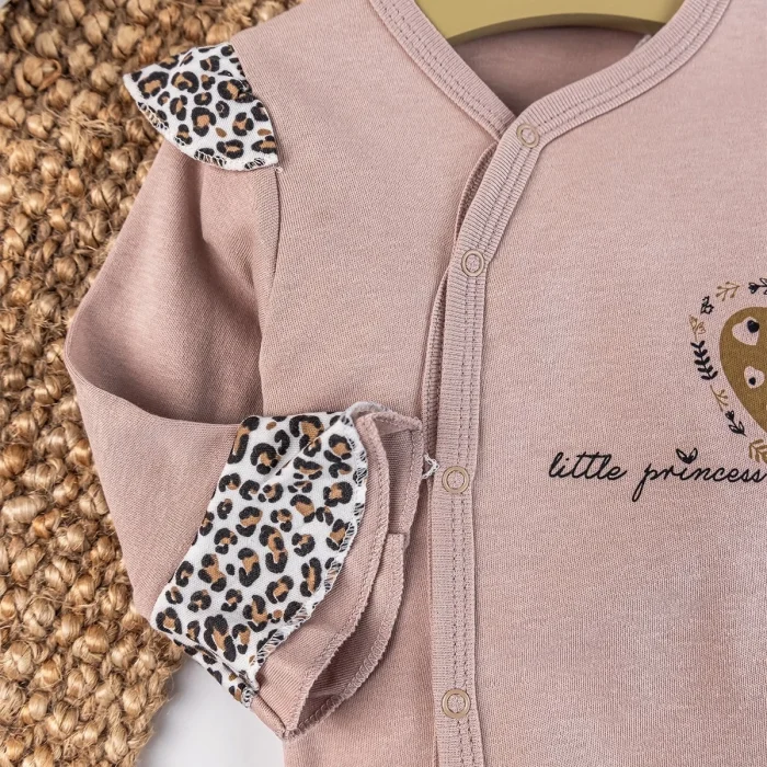 Leopar Desenli 100% Pamuk 8li Hastane çıkış seti 