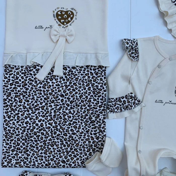 Leopar Desenli 8li Set Yeni Doğan