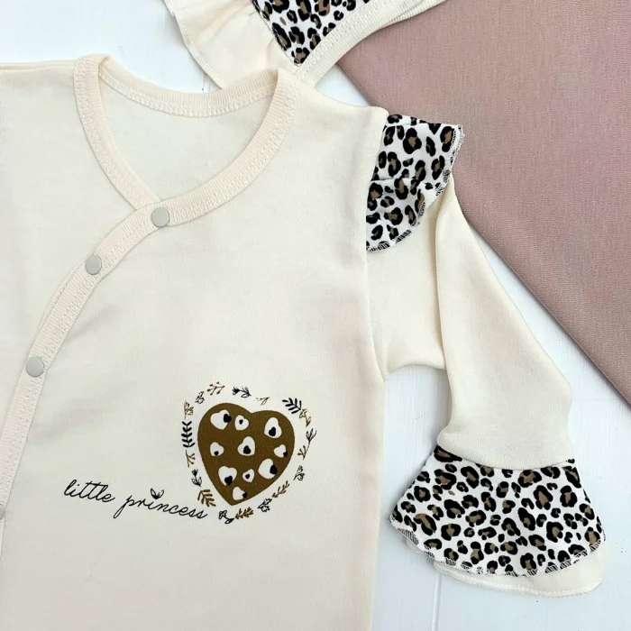 Leopar Desenli 8li Set Yeni Doğan