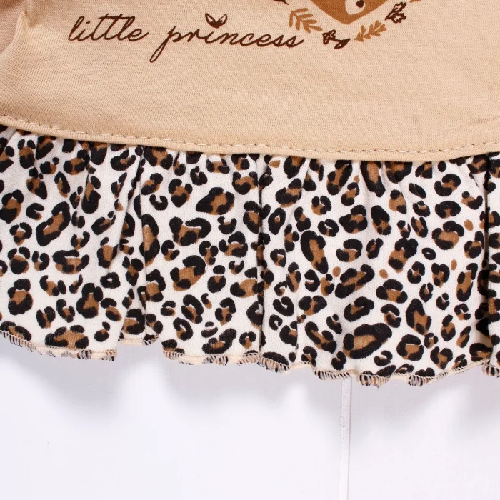 Leopar Detaylı 5li Kız Bebek Hastane Çıkış Seti