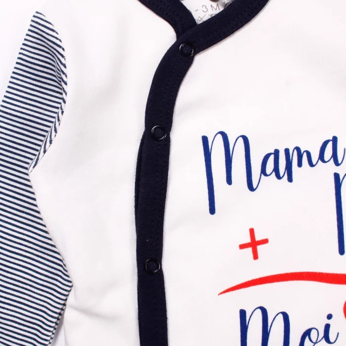 Marin Desenli Şapkalı Erkek Bebek Tulumu