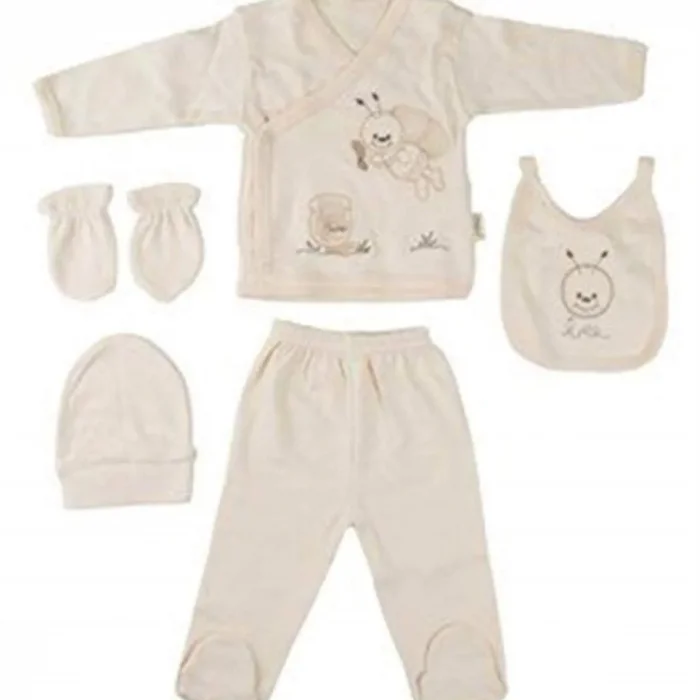 Organik % 100 Pamuk 5li Hastane Çıkış Seti