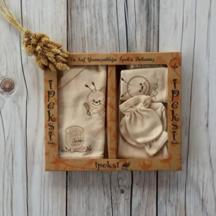 Organik % 100 Pamuk 5li Hastane Çıkış Seti