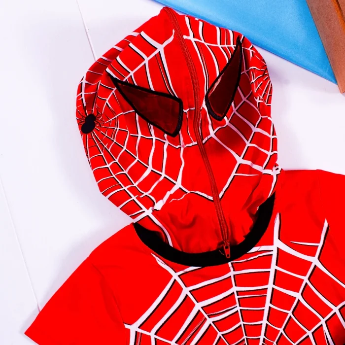 Örümcek Adam Desenli Kapişonlu Erkek Çocuk Takımı