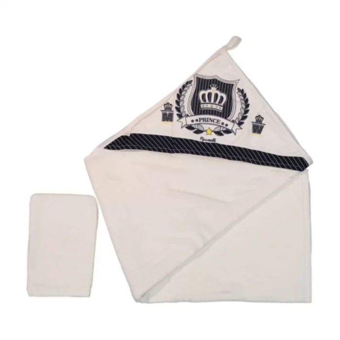 Prince Desenli Erkek Bebek Havlusu 0-3 Yaş