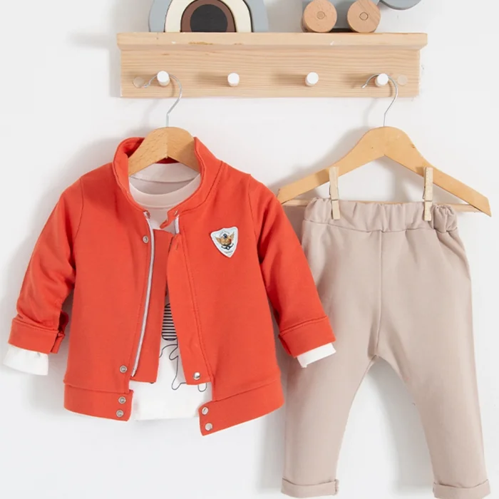 We Are Ceketli 3lü % 100 Pamuk Erkek Bebek Takımı