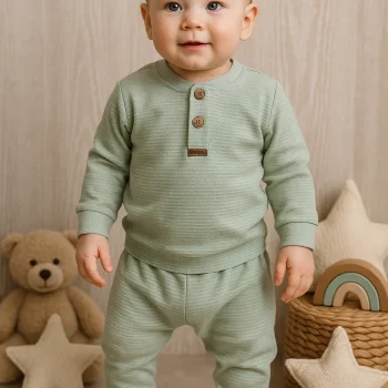 2 li Erkek Bebek Takım % 100 Pamuk