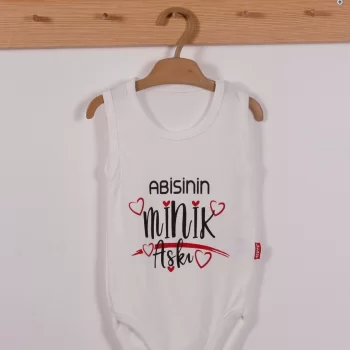 Abisinin Minik Aşkı Desenli Askılı Unisex Body