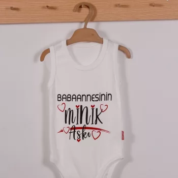 Babannesinin Minik Aşkı Desenli Askılı Unisex Body