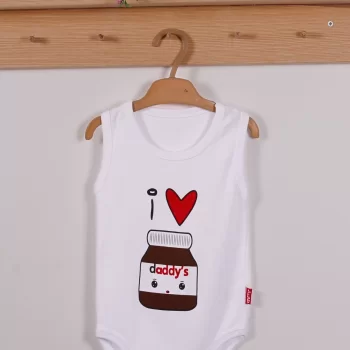 Daddys Cikolata Desenli Askılı Unisex Body