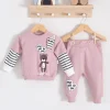 Gift For You Desenli 2li % 100 Pamuk Kız Bebek Takımı