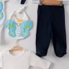 Kelebek Nakışlı Tulumlu % 100 Pamuk Erkek Bebek 5li Set