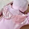 Melek Kanatlı % 100 Pamuk 5li Kız Bebek Hastane Çıkış Seti