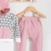Minik Ayıcıklar Desenli 2li % 100 Pamuk Kız Bebek Takımı