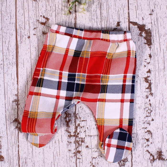 Ekoseli Penguen Desenli Fularlı 5li Erkek Hastane Çıkışı