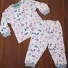 Dinazor Desenli Erkek Bebek Eşofman Takımı %100 Pamuk