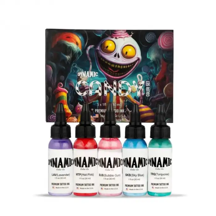 DYNAMIC- CANDY SET Şeker Tonlar Dövme Boyası 5x 1oz/30ml