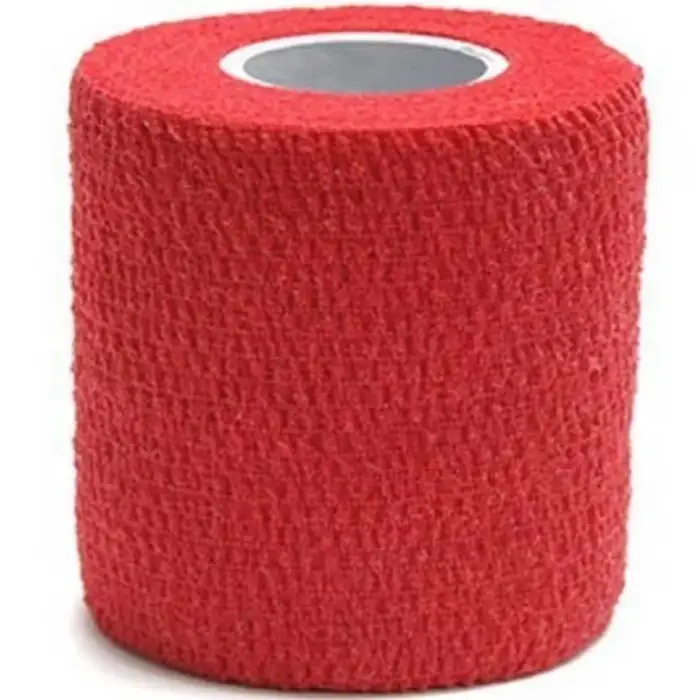 Dövme Makinesi Sarma Bandı Kırmızı (Kendinden Yapışkanlı Elastik Bant - Grip Cover) 50mm