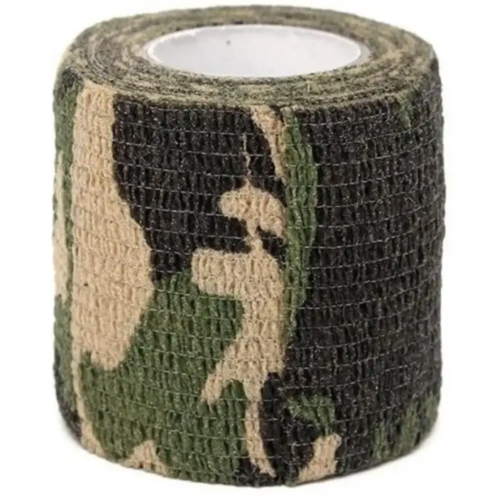 Dövme Makinesi Sarma Bandı (Kendinden Yapışkanlı Elastik Bant - Grip Cover) Yeşil Kamuflaj