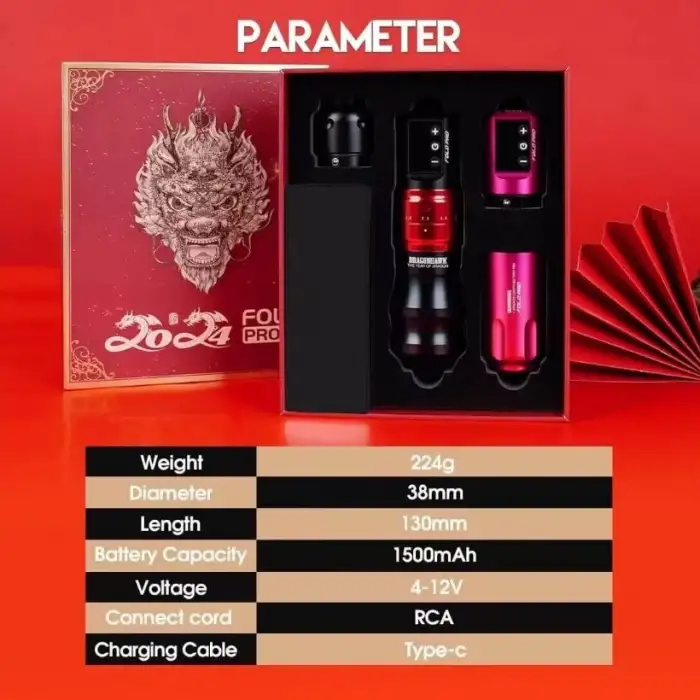 Mast Fold Pro Year Of Dragon Edition Wireless Tattoo Machine - Kablosuz Dövme Makinesi