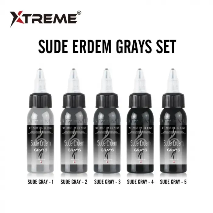 Xtreme Ink Sude Erdem Gray Set 5 Color X 1 Oz