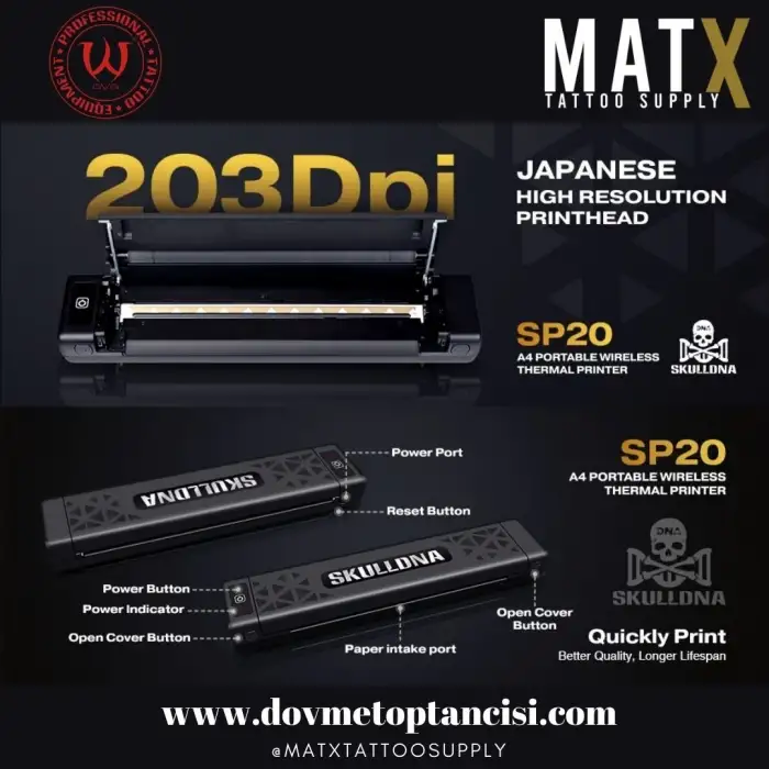 SKULLDNA SP20 Wireless Printer - Termal Printer Yazıc - Prt6