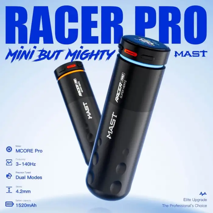 Mast Racer Pro Wireless Tattoo Pen 4.2 mm Stroke Kablosuz Dövme Makinesi