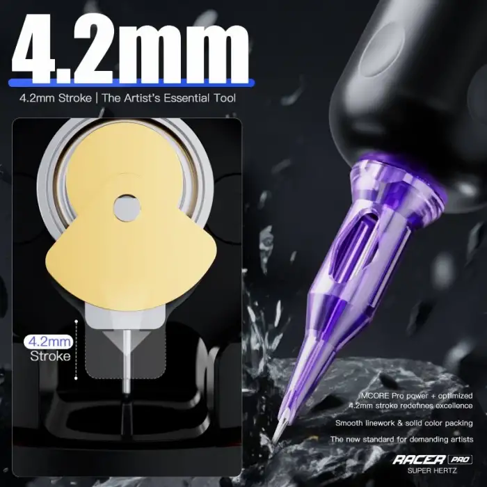 Mast Racer Pro Wireless Tattoo Pen 4.2 mm Stroke Kablosuz Dövme Makinesi