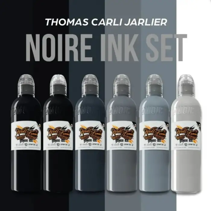 Thomas Carli Jarlier Noire Dövme Boyası Seti - World Famous Ink Dövme Boyası - 4oz/120ml