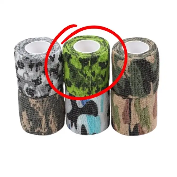 Dövme Makinesi Sarma Bandı Neon Kamuflaj (Kendinden Yapışkanlı Elastik Bant - Grip Cover) 5mm