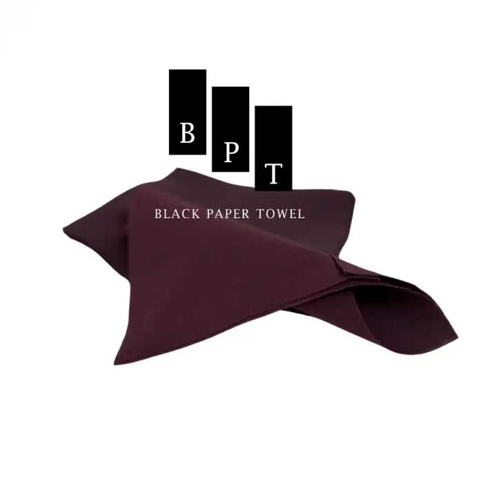 BPT-Black Paper Towel -  Kare Havlu Koyu Bordo 100Adet/Paket