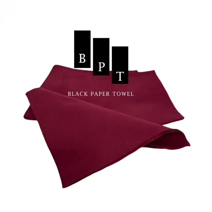 BPT-Black Paper Towel -  Kare Havlu - Bordo 100Adet/Paket